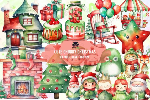Download Cute Chubby Christmas Clipart PNG - Png Collection