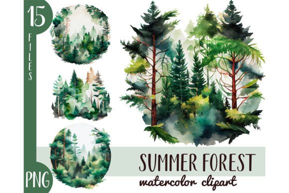 Download Watercolor Forest Clipart - Wood PNG - Forest Collection