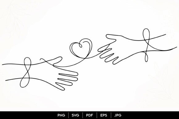 Download Helping Hands Heart Line Art SVG - Svg Collection