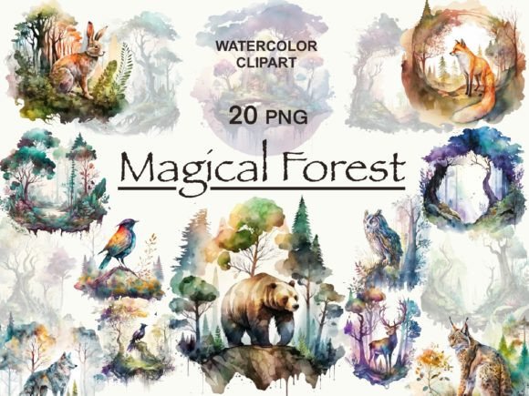 Download Enchanted Forest Clipart Woodland Animal - Forest Collection