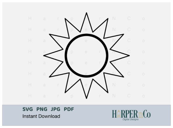 Download Sun Outline 1 SVG PNG Cut EPS File - Png Collection