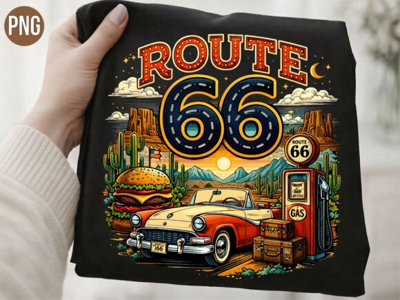 Download Retro Route 66 Vintage Classic Car PNG - Png Collection