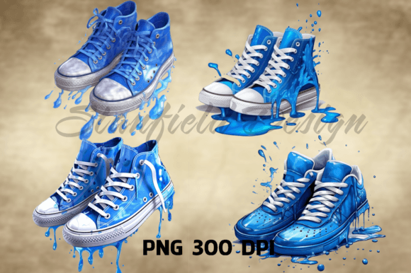 Download Blue Shoes Dripping Png, Shoes PNG - Png Collection