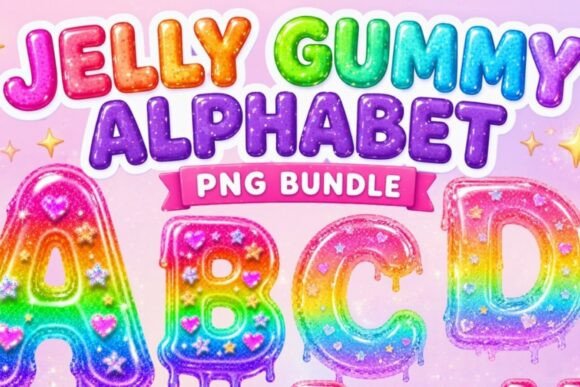 Download Jelly Gummy Alphabet PNG Bundle | 26 - Png Collection