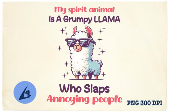 Download My Spirit Animal is a Grumpy Llama PNG - Llama png Collection