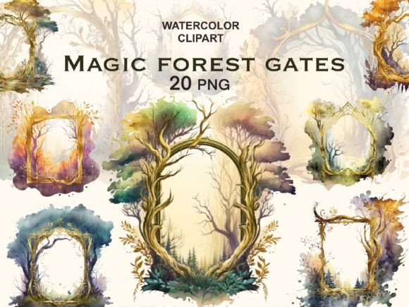 Download Enchanted Forest Frame Woodland Clipart - Forest Collection