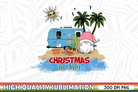 Download Christmas in July Santa Camping Car PNG - Png Collection